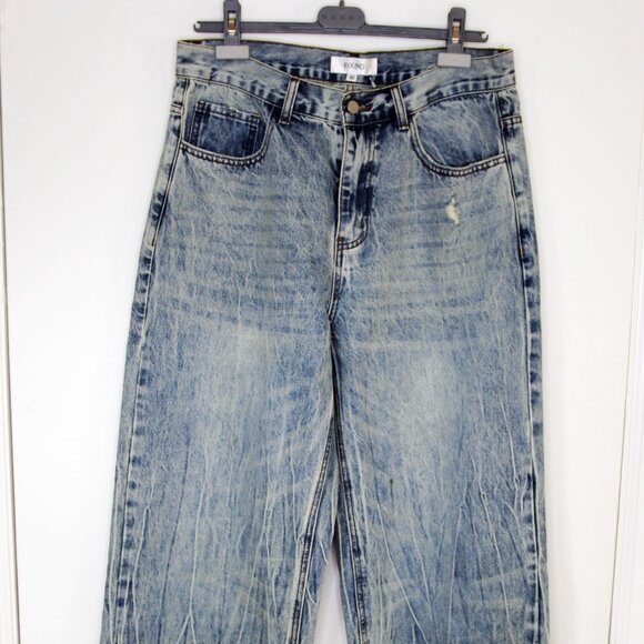 BNWT SS25 FOUND DISTRESSED FADED JEANS 32 - Picture 2 of 11